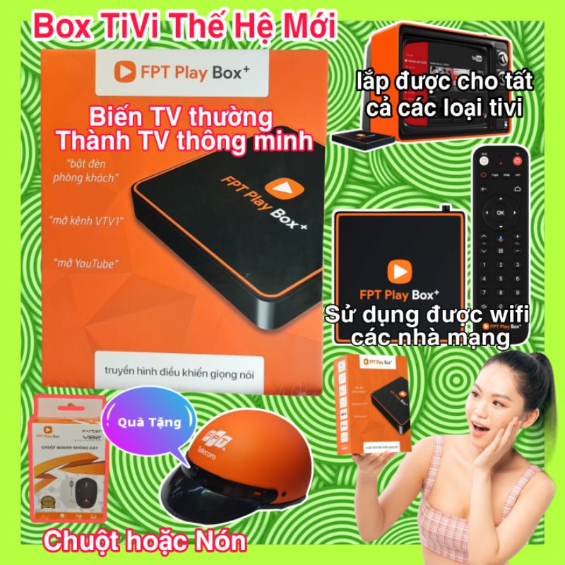 FPT Play Box 2021 ( mã S500 ) Box Tivi Thế Hệ Mới - Biến TV thường thành Smart TV - Sử dụng wifi các nhà mạng
