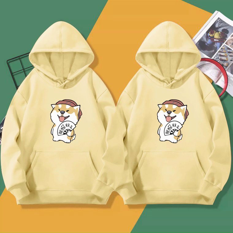 ÁO KHOÁC HOODIE NỈ IN PÉT CÚN XÒE QUẠT ÁO PHOM NAM NỮ ĐỀU MẶC ĐƯỢC