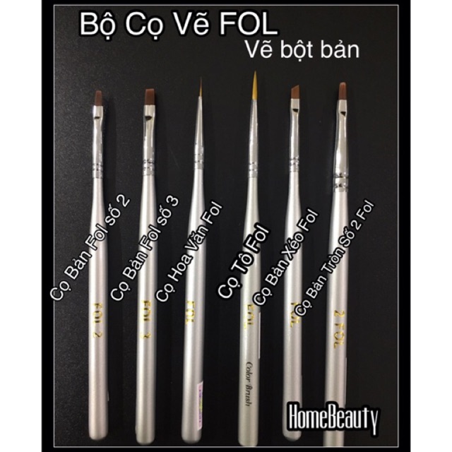 BỘ CỌ VẼ FOL 6 Cây ( vẽ bột bản )