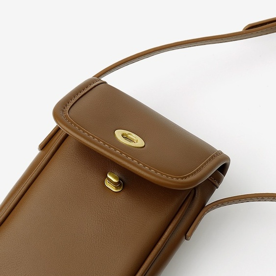 Túi Đeo Vai Đựng Điện Thoại Màu Trơn Đơn Giản Thời Trang Cho Nữ