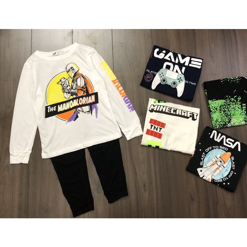 Bộ dài tay in hình hm cho bé trai dòng lớn size từ 22-48 cân