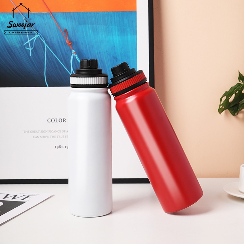 Bình Giữ Nhiệt Bằng Thép Không Gỉ 304 Dung Tích Lớn 800ML Có Tay Cầm Tiện Dụng
