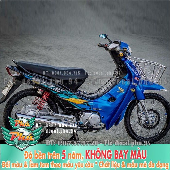 Tem rời crom Wave nhỏ xanh đen 2 -1