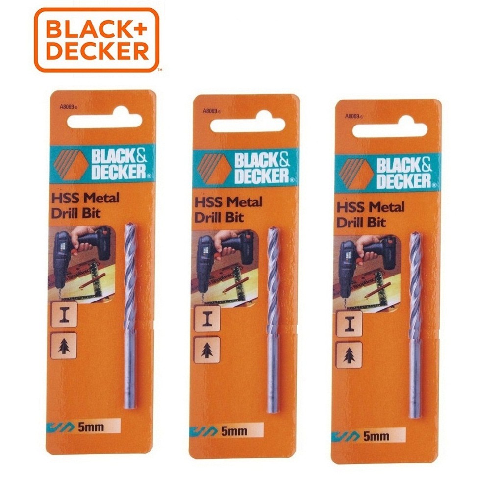 BỘ 3 MŨI KHOAN SẮT BLACK&DECKER A8069