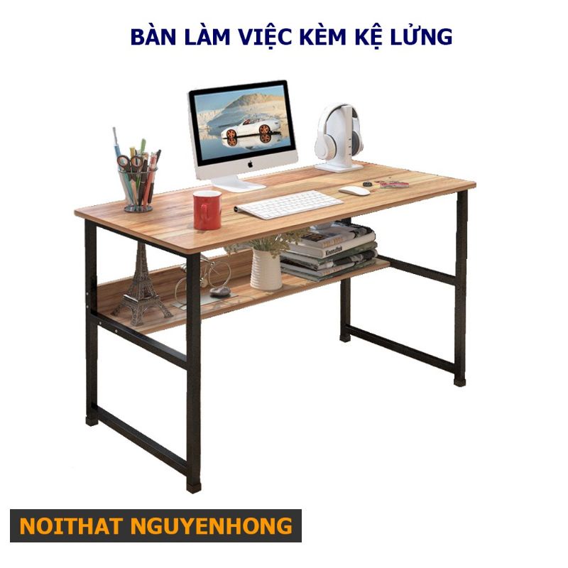 [Mã LIFEBKA5 giảm 10% tối đa 1 Triệu đơn 500k] BÀN HỌC, BÀN LÀM VIỆC KÈM KỆ LỬNG THIẾT KẾ KIỂU MỚI