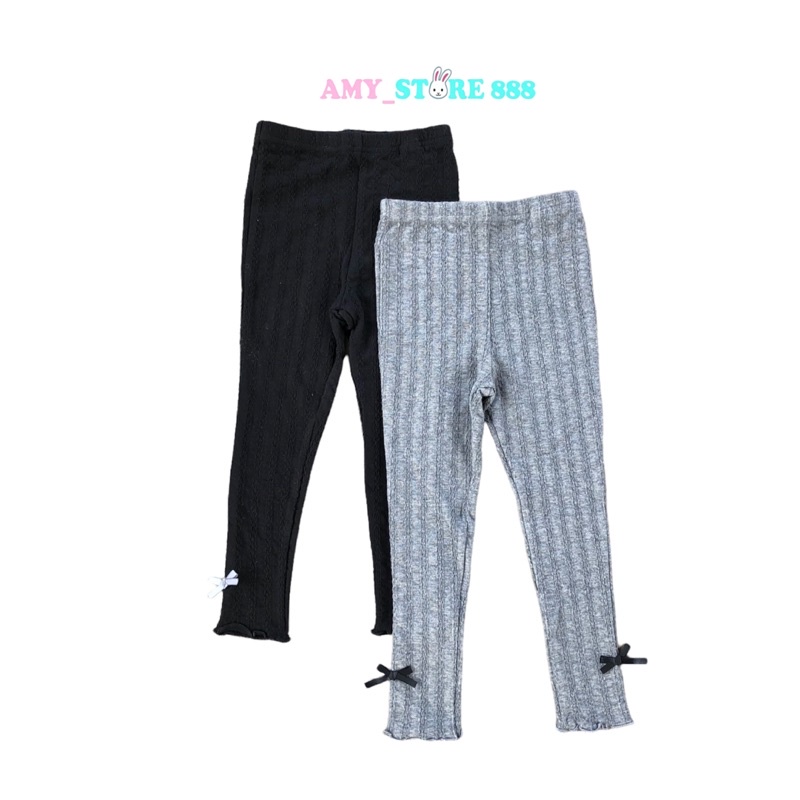Quần legging len tăm bèo nhún ống chân cho bé gái xuất dư