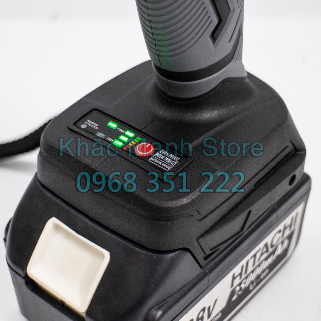 [ Tặng Phụ Kiện ] Máy Siết Bulong HITACHI 199v Loại Chống Va Đập, Tặng Bộ Phụ Kiện Đầy Đủ Như Hình.