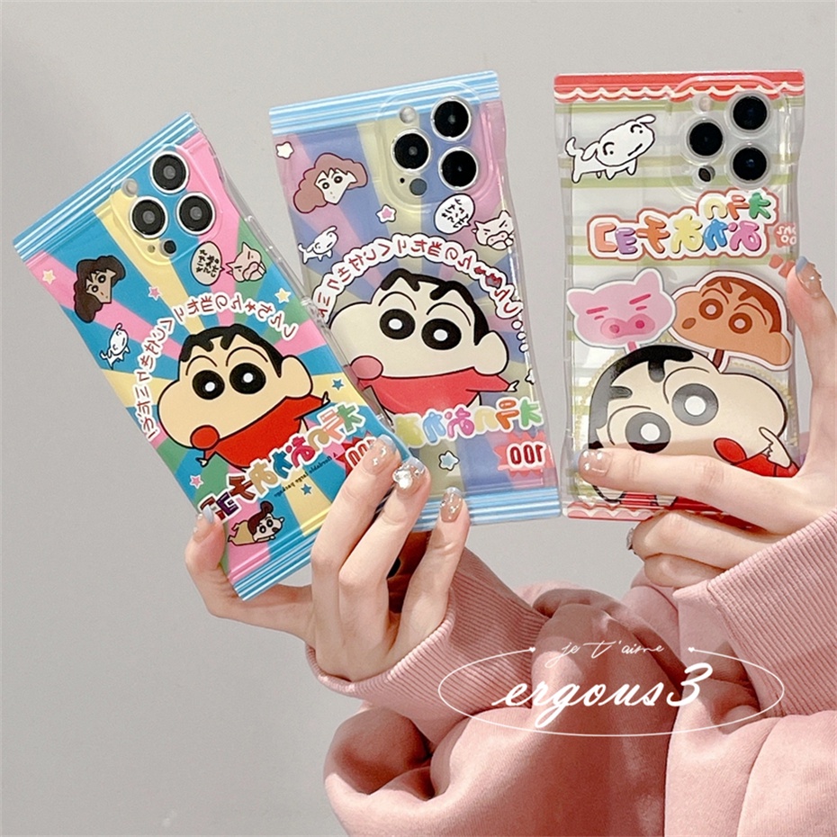 Ốp Điện Thoại Mềm Màu Kẹo Hình Cậu Bé Bút Chì Cho iPhone 14 13 12 11 Pro Max SE2020 X XR Xs Max 7 8 6 6s Plus