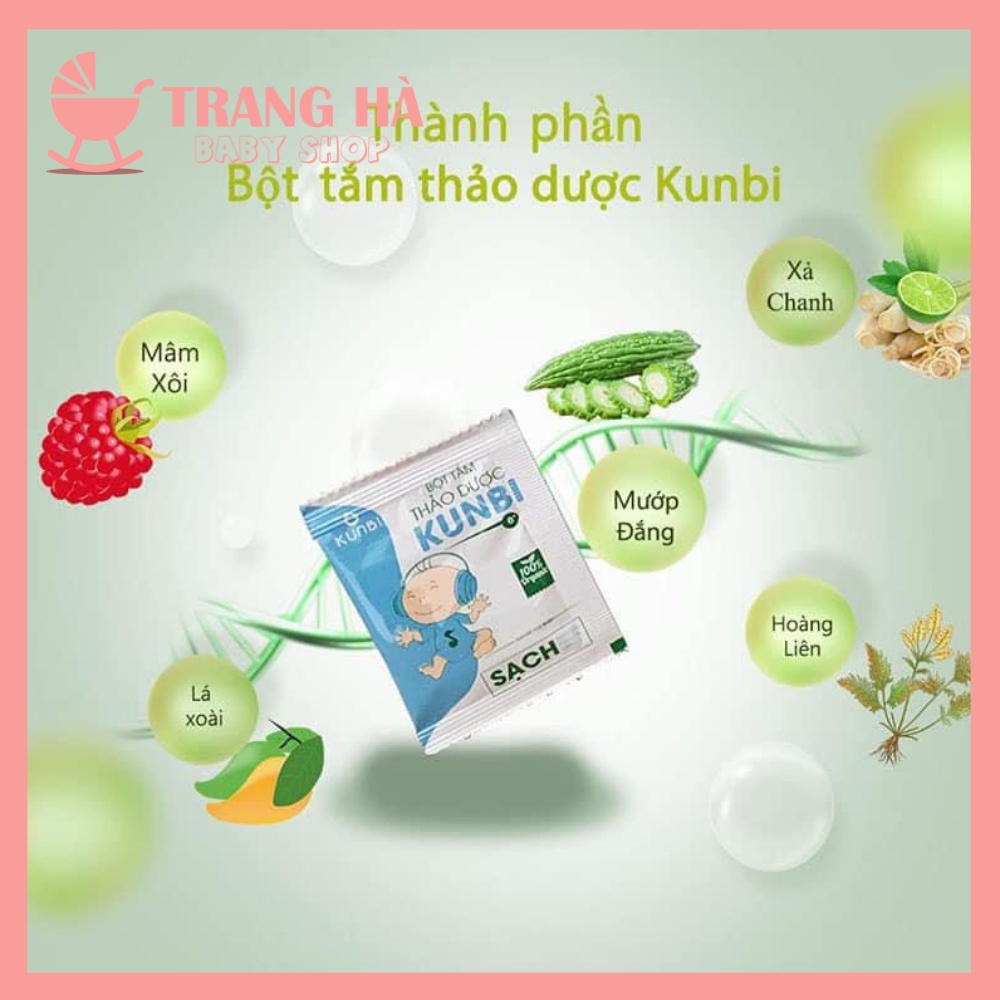 DEAL SOCKBột Tắm Trẻ Em Thảo Dược Kunbi Ngừa Rôm Sảy, Hăm Da, Mụn Nhọt