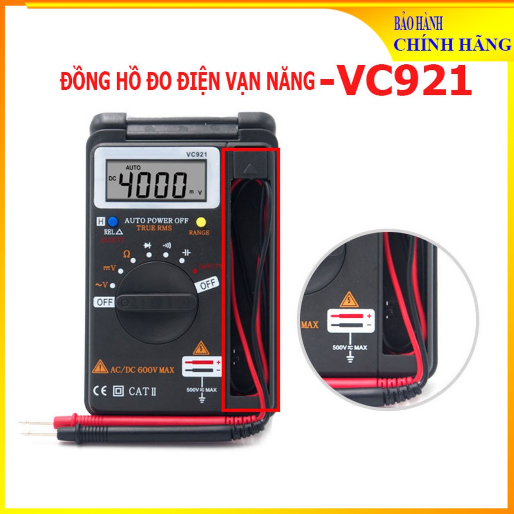 [Hàng tốt] Đồng hồ đo điện vạn năng kỹ thuật số VICTOR VC921 [Bảo hành 3 tháng]