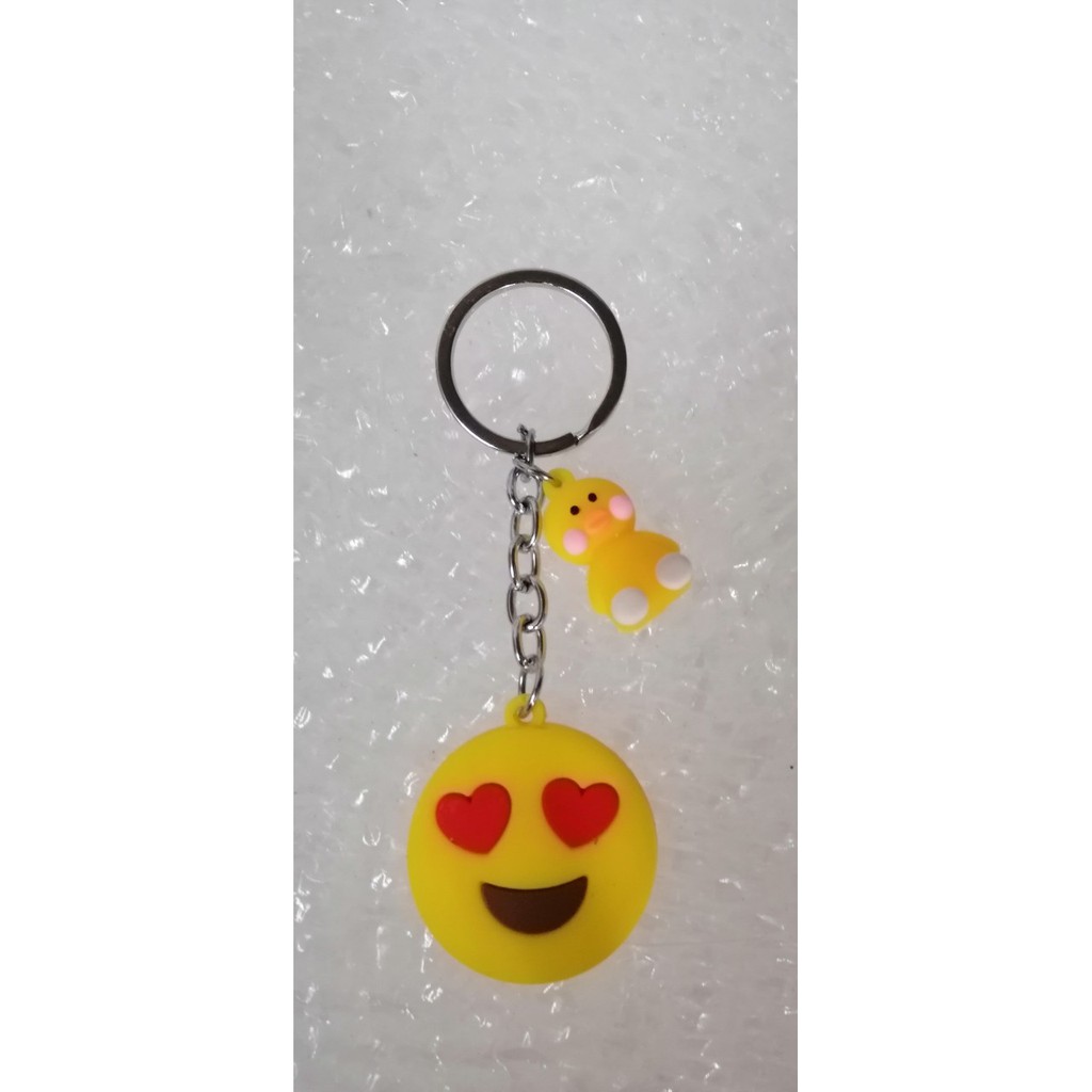 (CHUYÊN SỈ) MÓC KHÓA EMOJI KÈM THÚ NHỎ SIÊU BỀN (SHOP YÊU THÍCH)