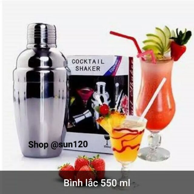 Bình lắc pha chế shaker Cocktail trà sữa inox phân loại 550 ml IQW3