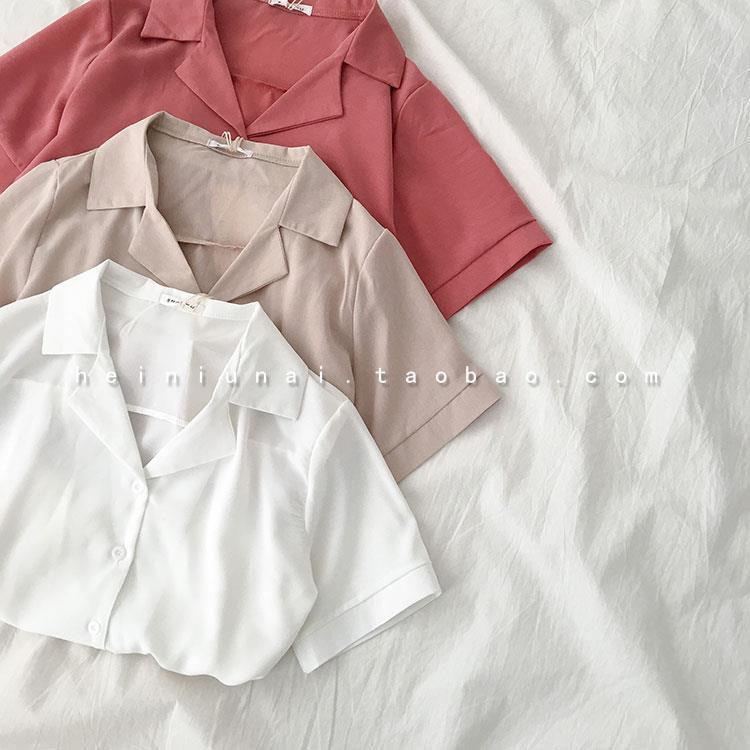 Áo Sơ Mi Voan Ngắn Tay Xinh Xắn Phong Cách Hàn Quốc 2021