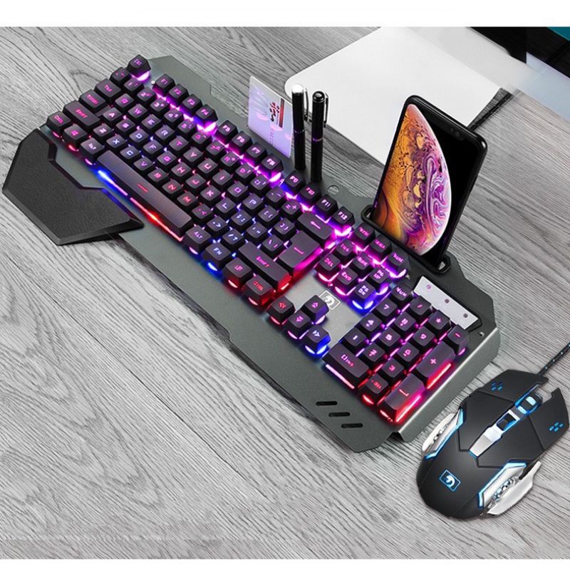 Bàn Phím Gaming K618 Mới Led Đổi Màu 10 Chế Độ Ưu Đãi Chuột Gamming G6 Pro