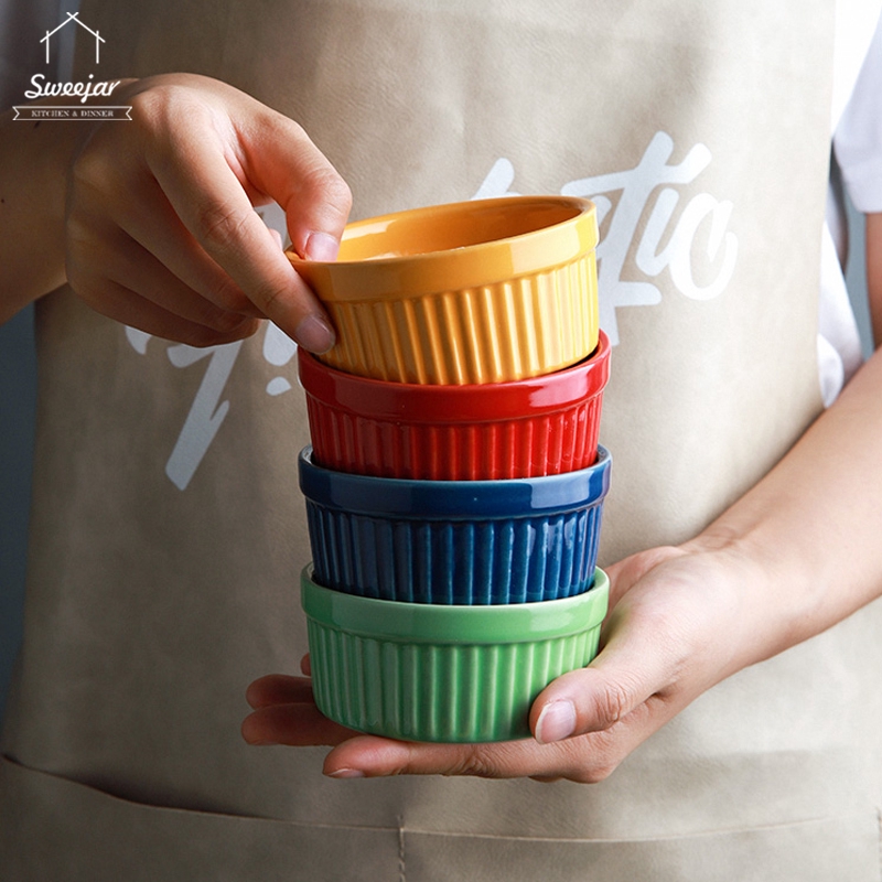 SWEEJAR Bát  Bằng Gốm Đựng Thức Ăn Dễ Thương