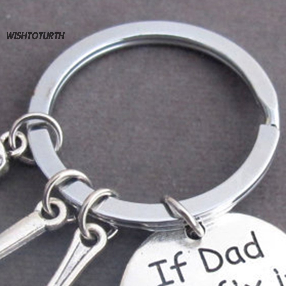 Móc Chìa Khóa Khắc Chữ If Dad Can 'T Fix It No One Can Hand Tool Làm Quà Tặng Ngày Của Cha