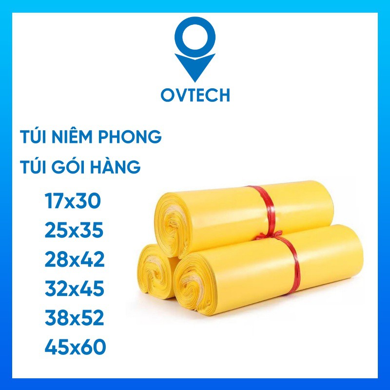 [10 Cuộn] Túi/ Bao Bì Đóng Gói Hàng Hóa Chống Bóc 100Túi/Cuộn PE05 [17x30 cm VÀNG]