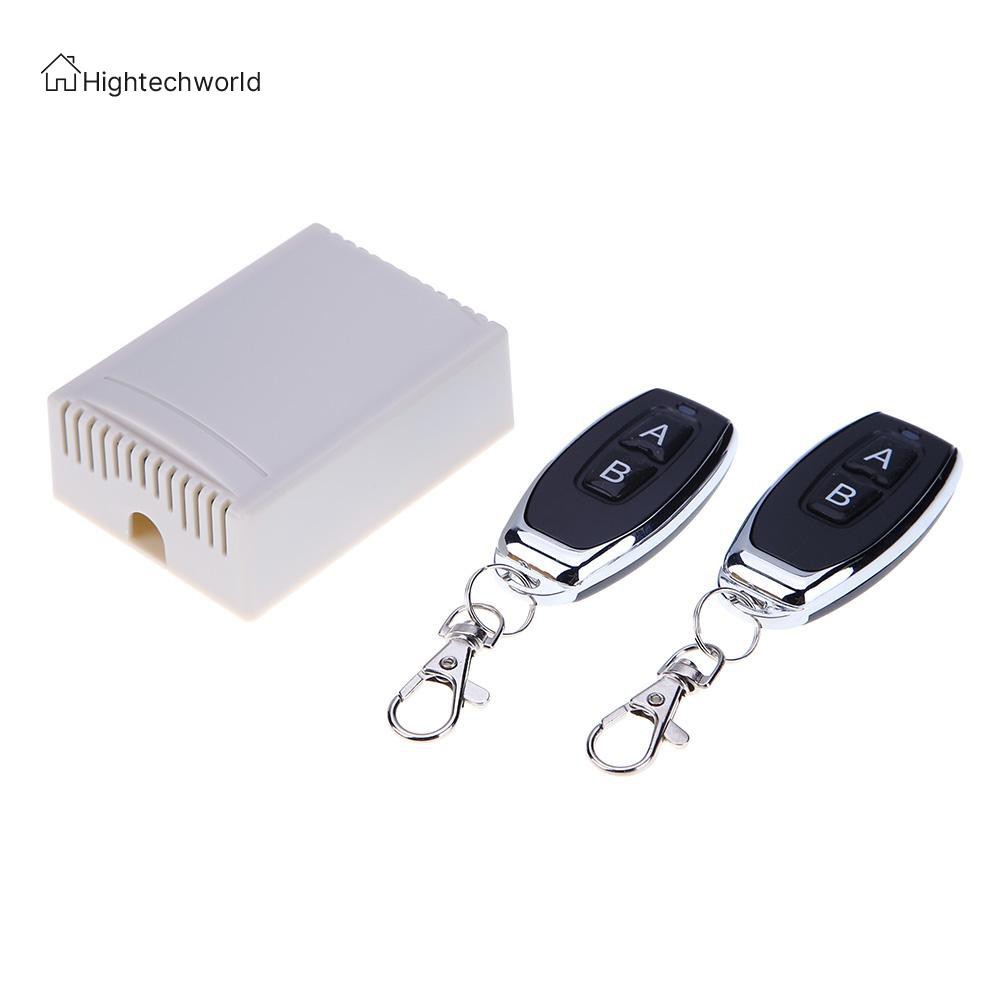 Bộ Công Tắc Điều Khiển Từ Xa Không Dây 2 Kênh 12v / 24v và 2 Chìa Khóa Điều khiển Từ Xa Hai Phím