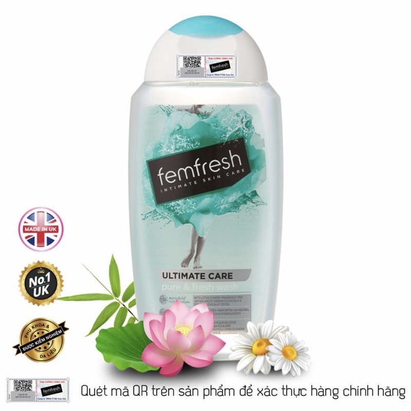 Dung Dịch Vệ Sinh Phụ Nữ Cao Cấp Hằng Ngày Femfresh Daily Intimate Wash 250ML