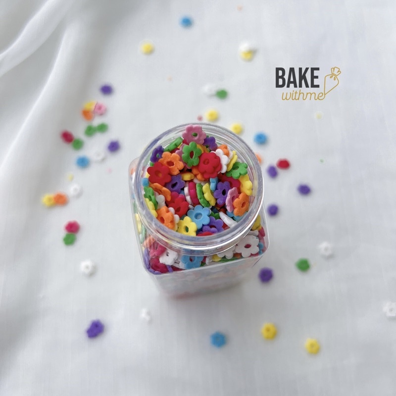 Kẹo bông đường, kẹo trang trí bông hoa nhiều màu để trang trí bánh sinh nhật, bánh kem