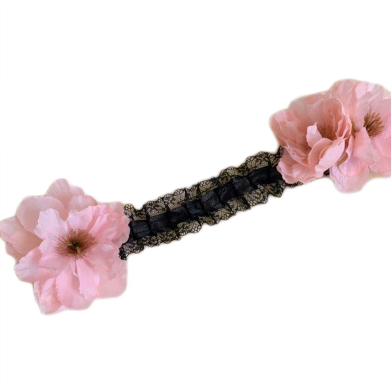 Băng Đô Cài Tóc Phối Ren Hoa Phong Cách Lolita