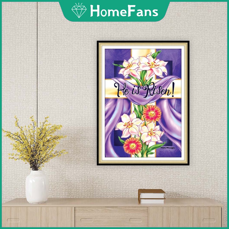 Bộ Tranh Đính Đá 5D Tự Làm Hình Tôn Giáo 40x50cm Trang Trí Phòng Ngủ Cho Người Lớn Và Trẻ Em