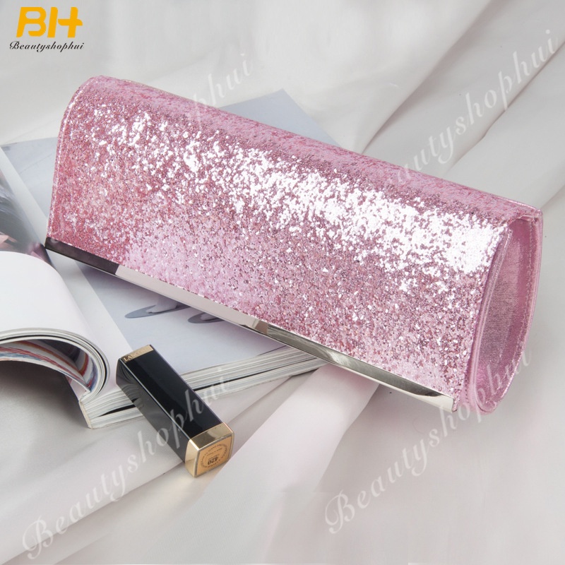 Ví cầm tay đính kim sa lấp lánh thời trang dành cho nữ