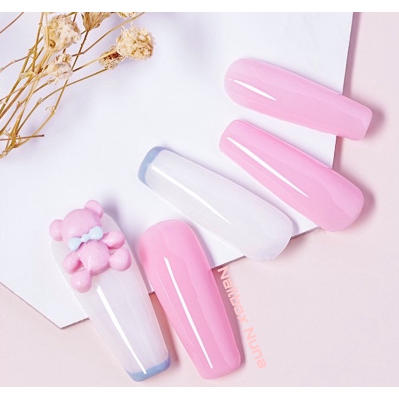 Nailbox Nuna móng úp gấu siêu cute. nail box sẵn có now ship