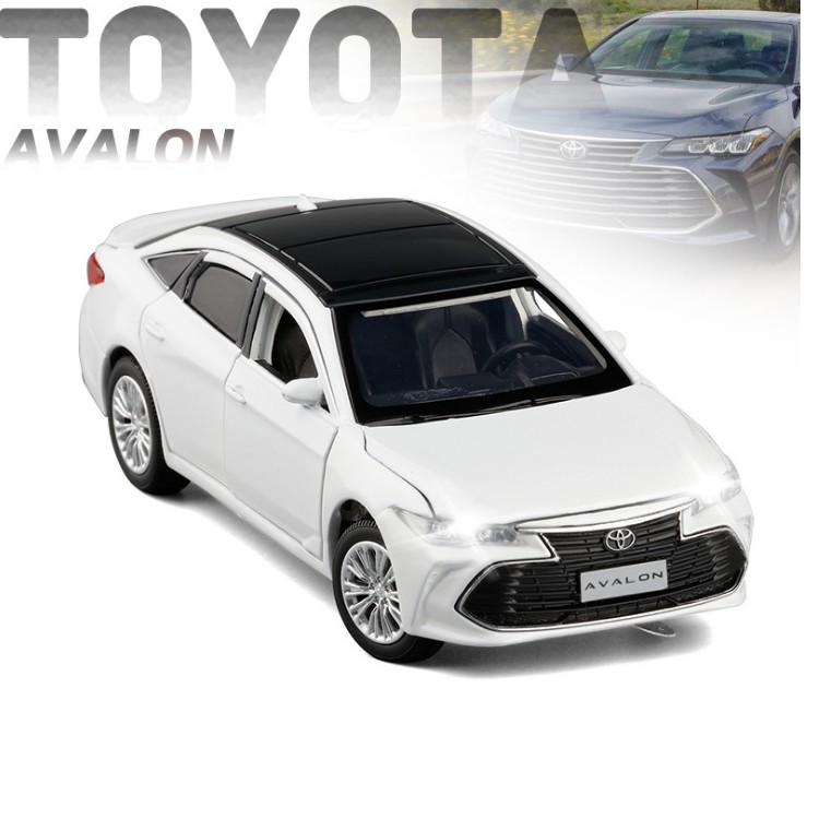 Xe mô hình ô tô Toyoya Avalon tỉ lệ 1:32 xe ô tô bằng kim loại có đèn và âm thanh mở được các cửa xe đồ chơi trẻ em