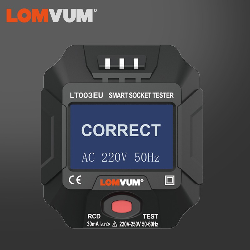 Máy dò điện Lomvum 90-250V màn hình kỹ thuật số thiết bị gia dụng trang trí mạch kiểm tra chuyên nghiệp