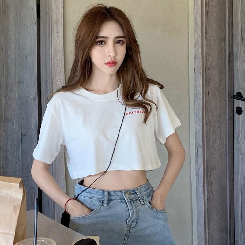 Áo Thun Tay Ngắn Cổ Tròn Thời Trang Hàn Quốc Đơn Giản