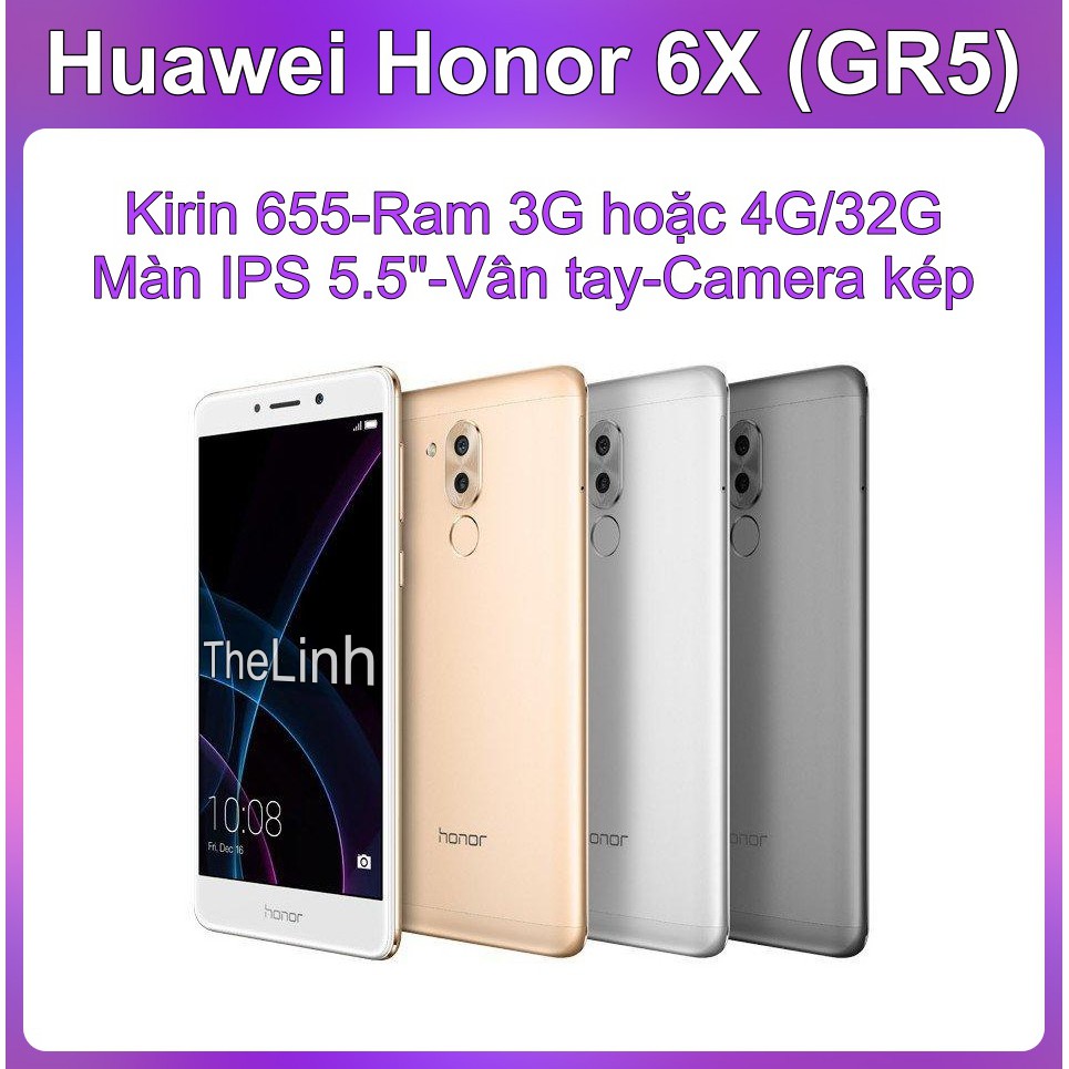 [Mã SKAMA07 giảm 8% đơn 250k]Điện thoại Huawei Honor 6X ram 4G/32G - Huawei GR5 - Camera kép