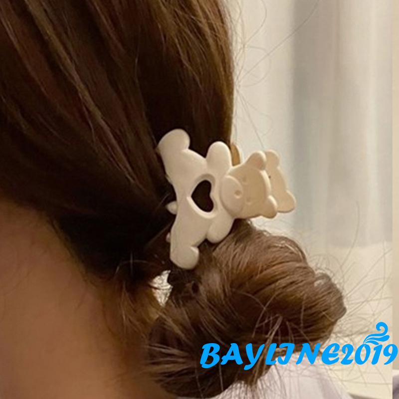 BAY-Kẹp bắt cá mập thiết kế rỗng chống trượt hình trái tim hoạt hình sáng tạo cho nữ