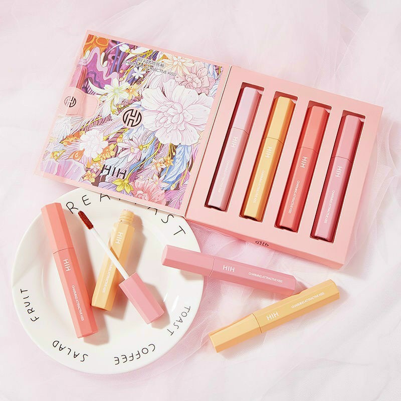 Set hộp 4 cây son kem bóng HIH CHARMING ATTRACTIVE KISS nội địa Trung | BigBuy360 - bigbuy360.vn