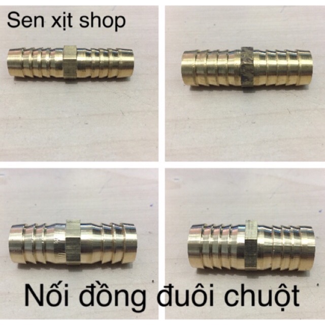 Nối Ống đuôi chuột thau 6ly-20ly  xịt shop