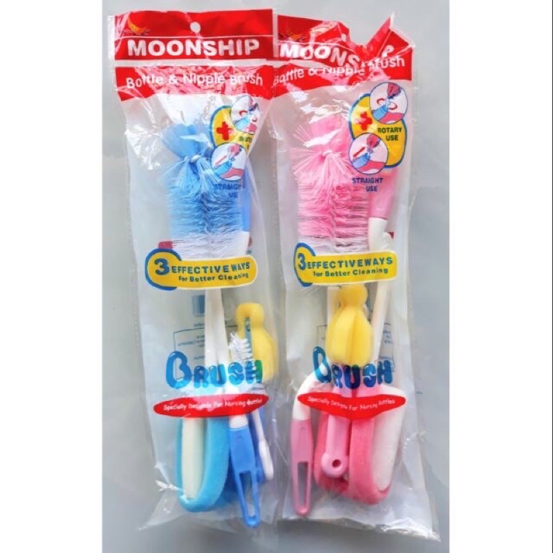 [HCM-GIÁ RẺ]⚡️Freeship. Cọ bình sữa cho bé 4 chi tiết. Cọ bình sữa Moonship 4 chi tiết.
