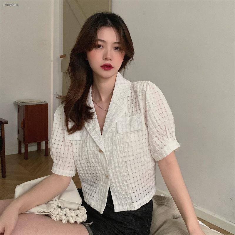 Áo Sơ Mi Tay Phồng Dáng Rộng Họa Tiết Kẻ Sọc Phong Cách Retro Hong Kong Thời Trang Mùa Hè Hàng Mới 2021 | BigBuy360 - bigbuy360.vn