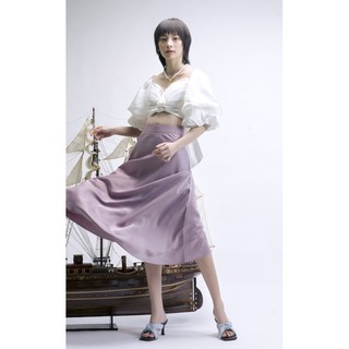 Kaia | áo kiểu tay phồng phối dây cột nơ - aimee top