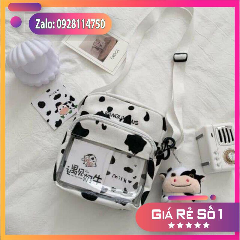 Túi Đeo Chéo Bò Sữa Mini kèm giấy ảnh