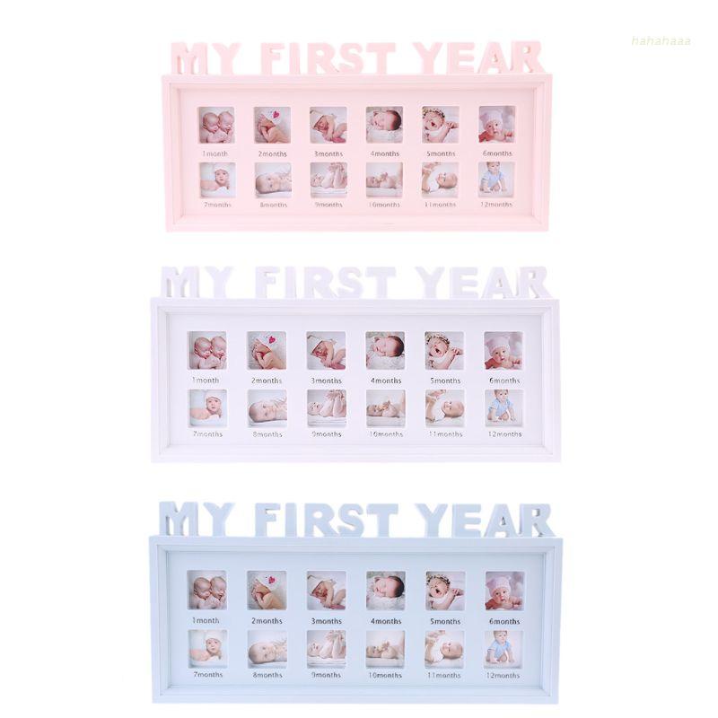 Khung Ảnh Bằng Nhựa In Chữ My First Year Diy 0-12 Tháng Làm Quà Lưu Niệm Cho Bé