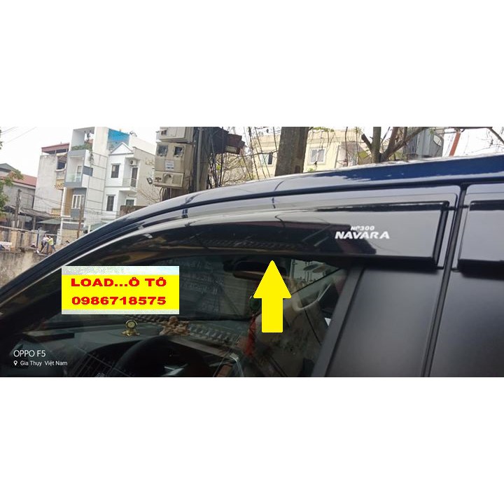 Vè Che Mưa Xe Nissan Navara 2024-2016 Mẫu Nhựa Đen Cao Cấp