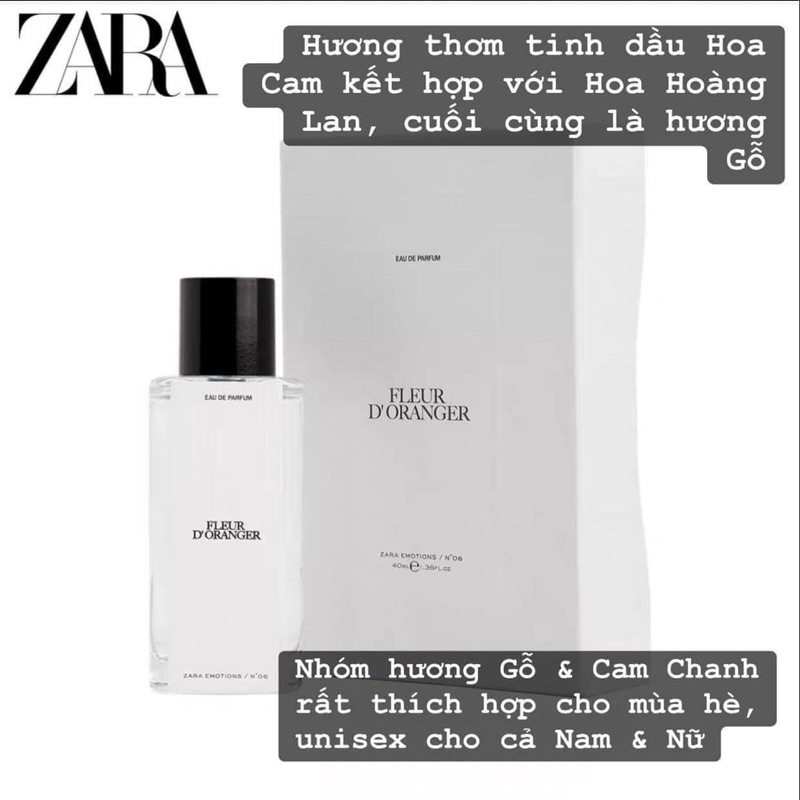 Nước Hoa Zara Auth Fleur D’oranger  40ml