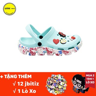 dép cross xanh mind vảy sơn 💖FREESHIP💖dép cross đế lượn sóng DUV09 (Hồng Vân Shop)