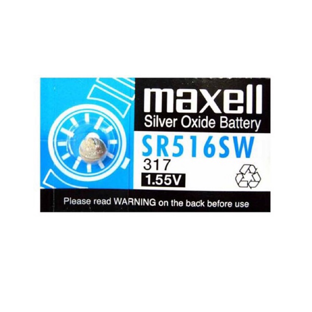 Pin Đồng Hồ SR516SW SR516 317 Maxell Chính Hãng Vỉ 1 Viên Made in Japan