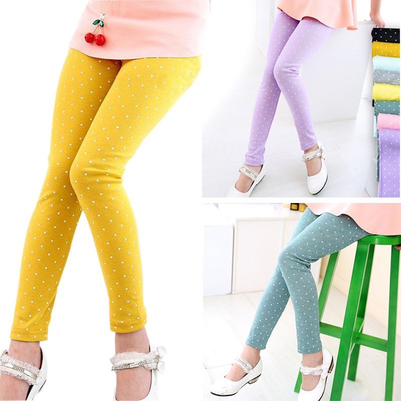 Quần dài legging chấm bi thời trang cho bé