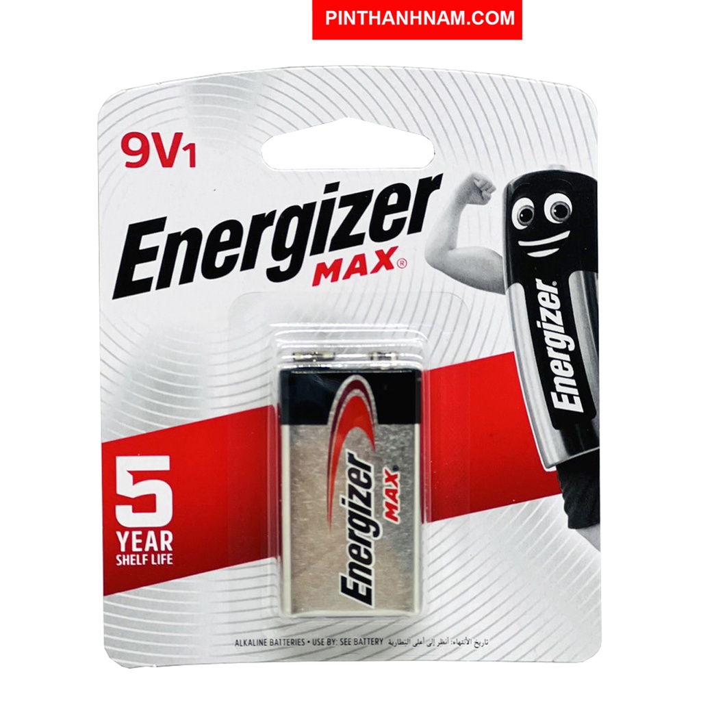 Pin 9V Energizer vỉ 1 viên chính hãng dung lượng cao