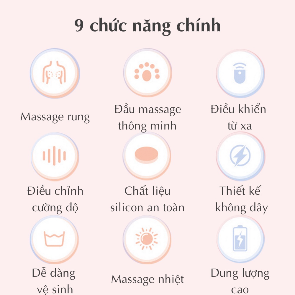 Máy massage nở ngực thông minh CTFAST WX-008, nâng kích thước vòng 1, cải thiện tình trạng ngực không đều, chảy xệ