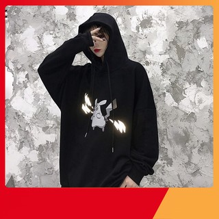 [Siêu giảm] Áo Hoodie vải nỉ pikachu Phản quang nam nữ [Siêu giảm]