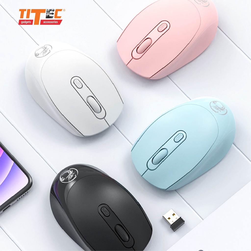 Chuột máy tính không dây IMICE G2 wireless 2.4G, 800/1200/1600 DPI, 4 nút bấm - hàng chính hãng