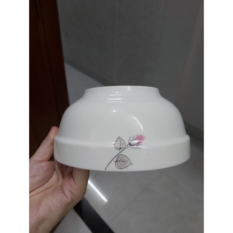 Tô sứ bát tràng hình hoa dâu tây, hoa hồng tô sứ ngấn 15cm
